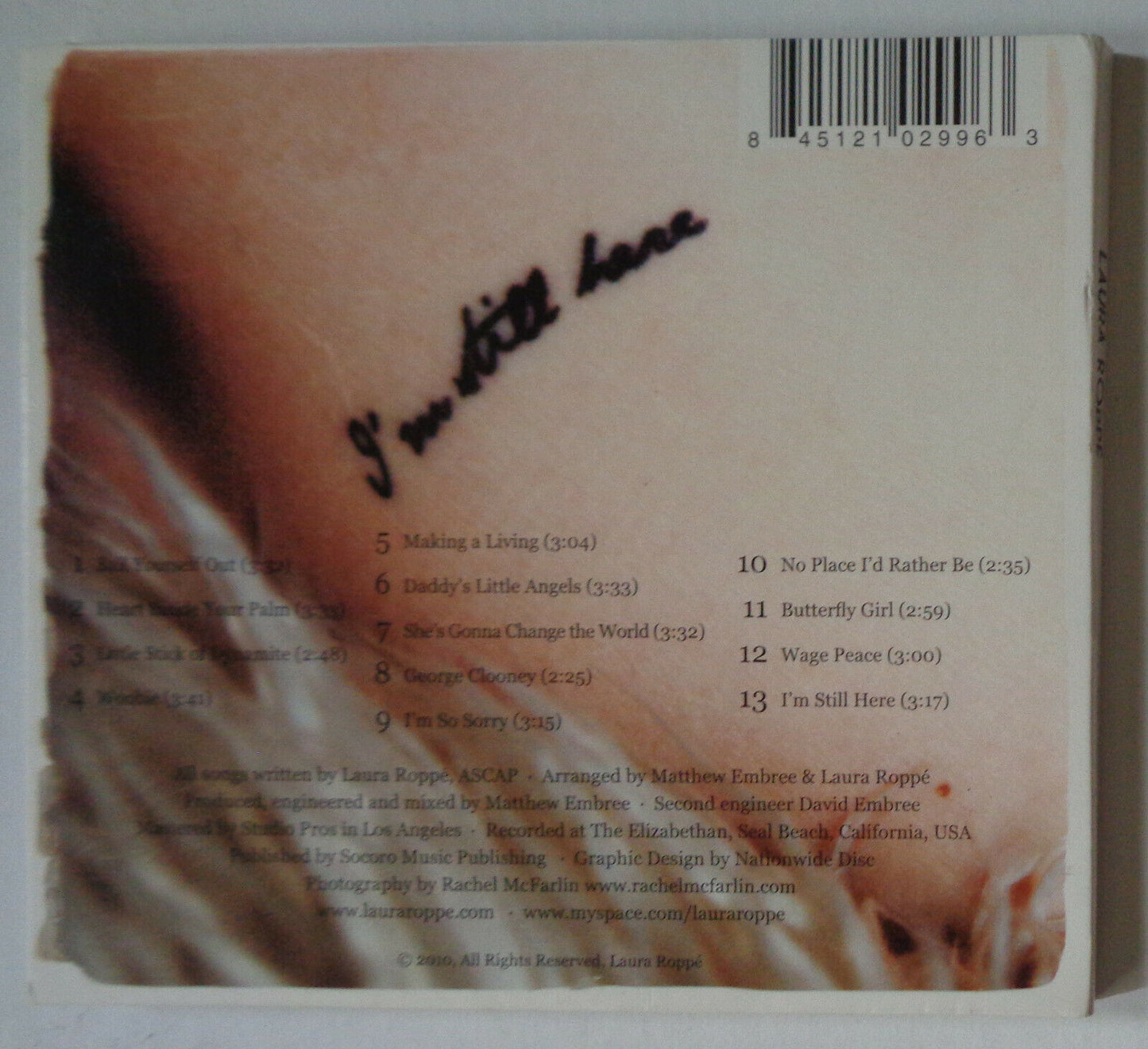 Laura Roppe - I'm Still Here - CD Album - with promo sticker
