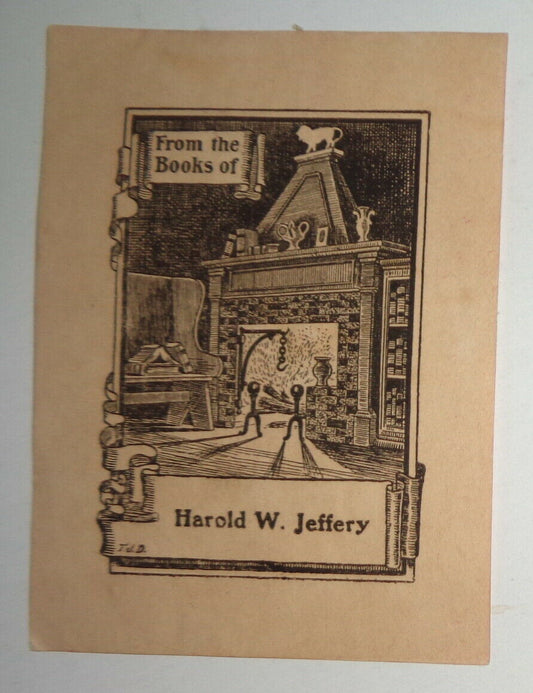 Harold W. Jeffery, Ex Libris Bookplate designed by T. J. Dowling