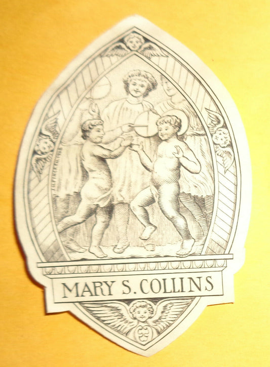 Mary S. Collins Ex Libris Bookplate by J. H. Fincken, 1933