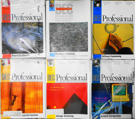 DEC Professional Magazine - 6 issues lot -  1987 To 1990