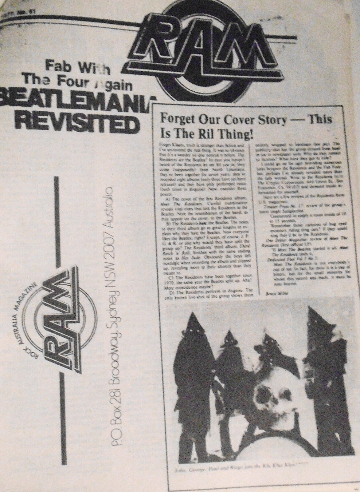 The Residents - 75 magazine articles 1978-1990