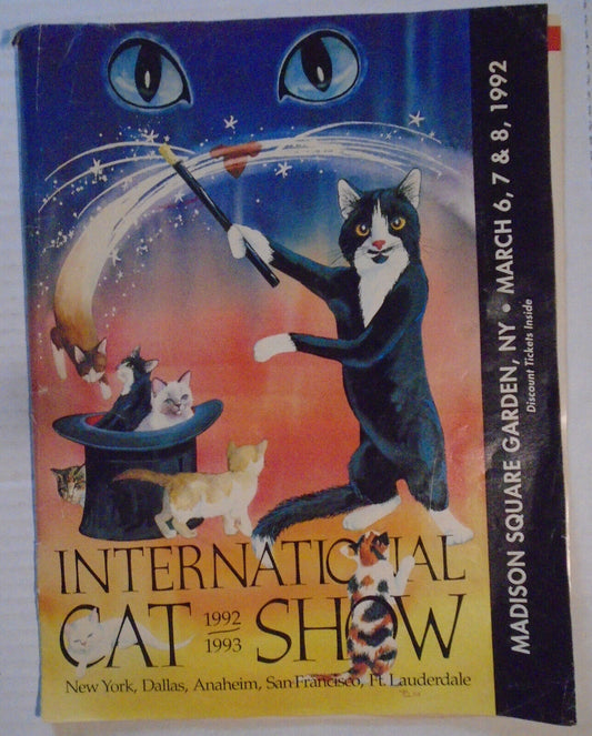International Cat Show (Incats) 1992 /1993 Program -Madison Square Garden, NY