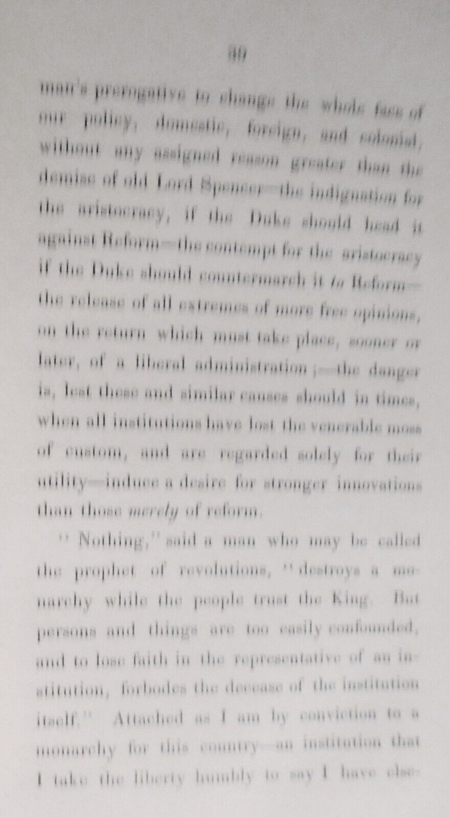 1834 Letter to a Late Cabinet Minister on the Present Crisis - Ed Bulwer Lytton.