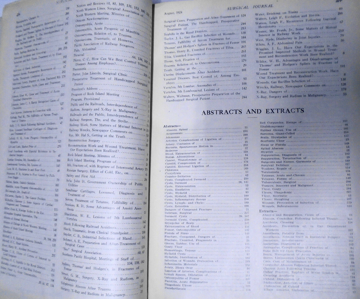 The Surgical Journal, Vol. 30, 1923-24, American Association Of Railway Surgeons