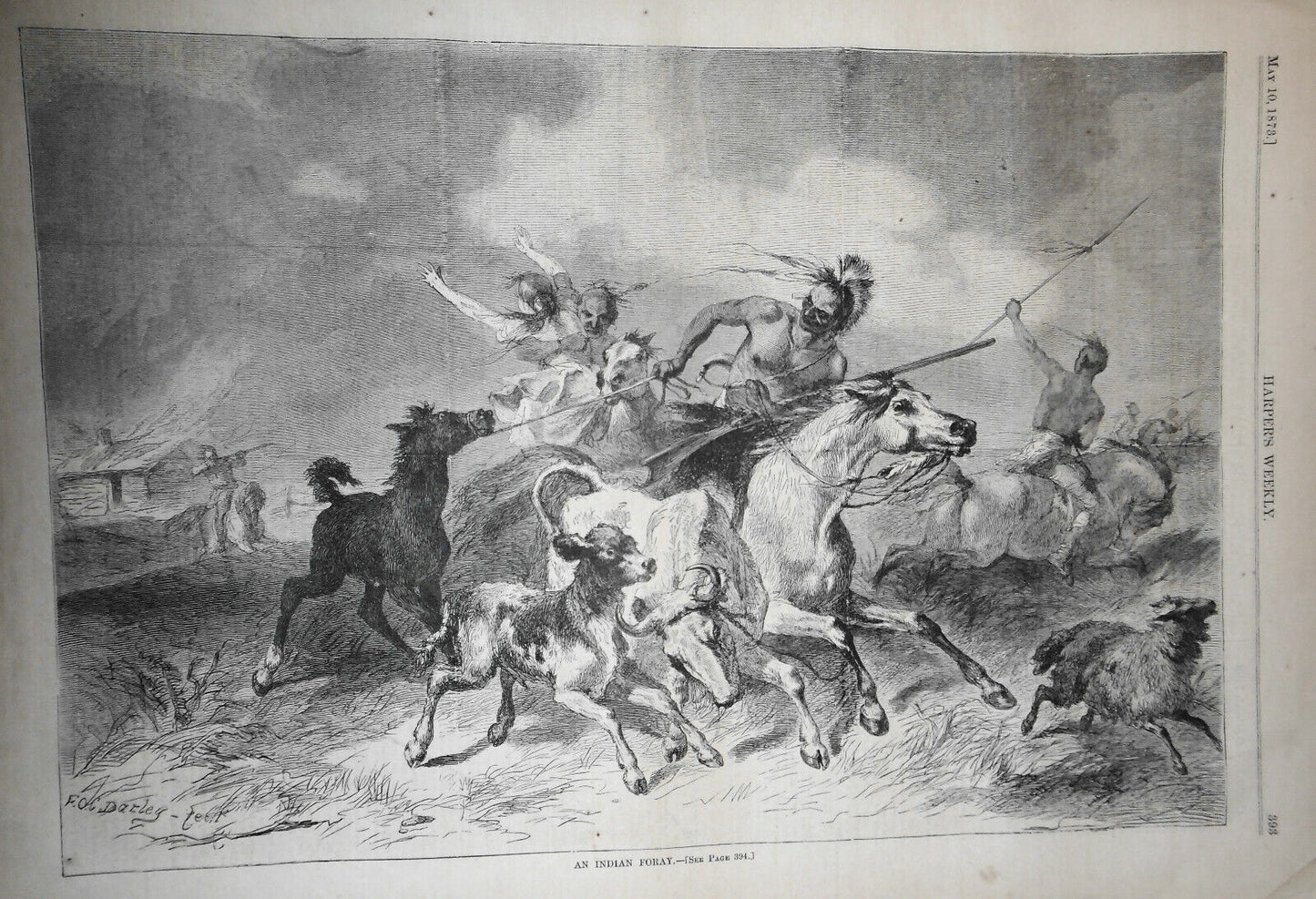 Louisiana Negro Murders, Indians Council, Harper's Weekly May 10, 1873