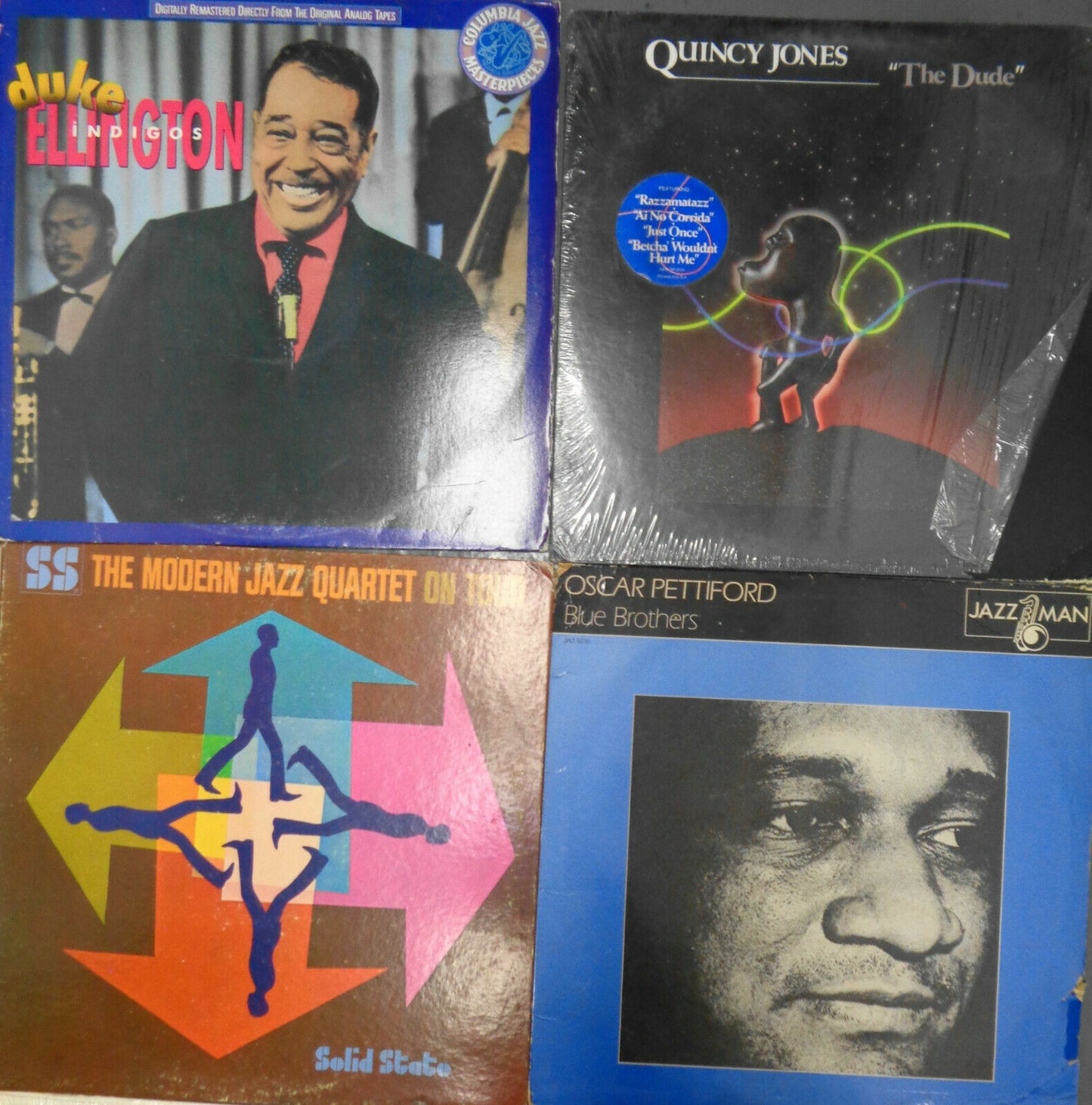 16 Jazz LPs Lot: Miles, Dizzy, Ella, MJQ, Ellington, Griffin, Quincy Jones