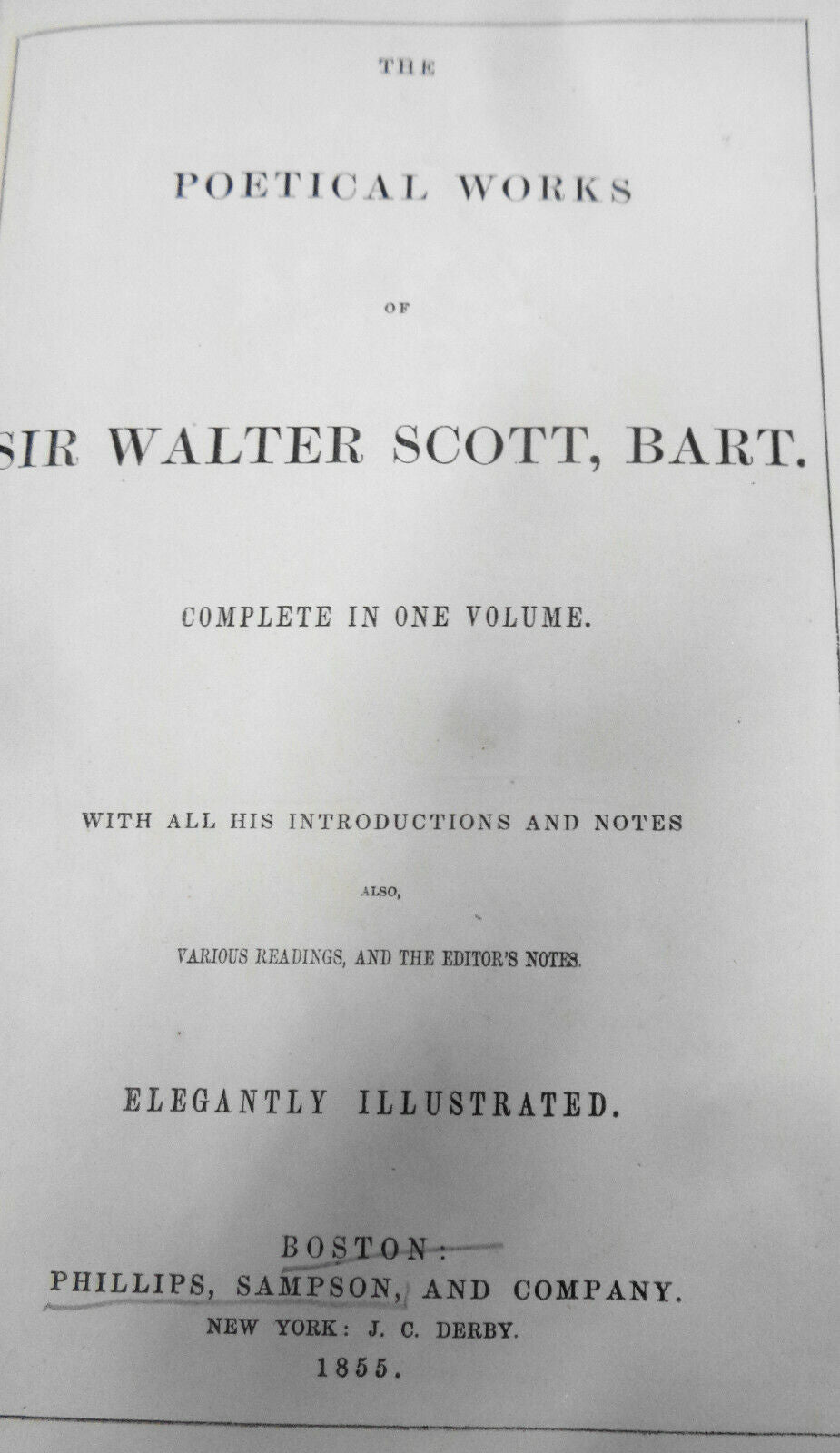 The Poetical Works of Sir Walter Scott, Bart. 1855.