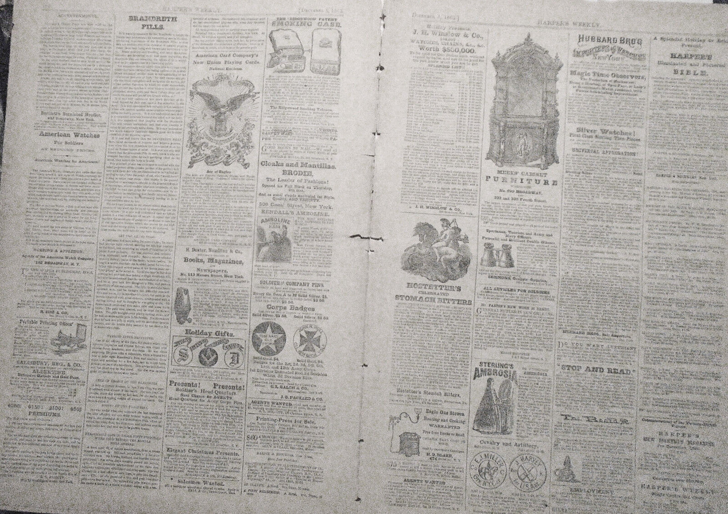 Harper's Weekly December 5, 1863 - Civil War; Ballooning; Thanksgiving Day, etc