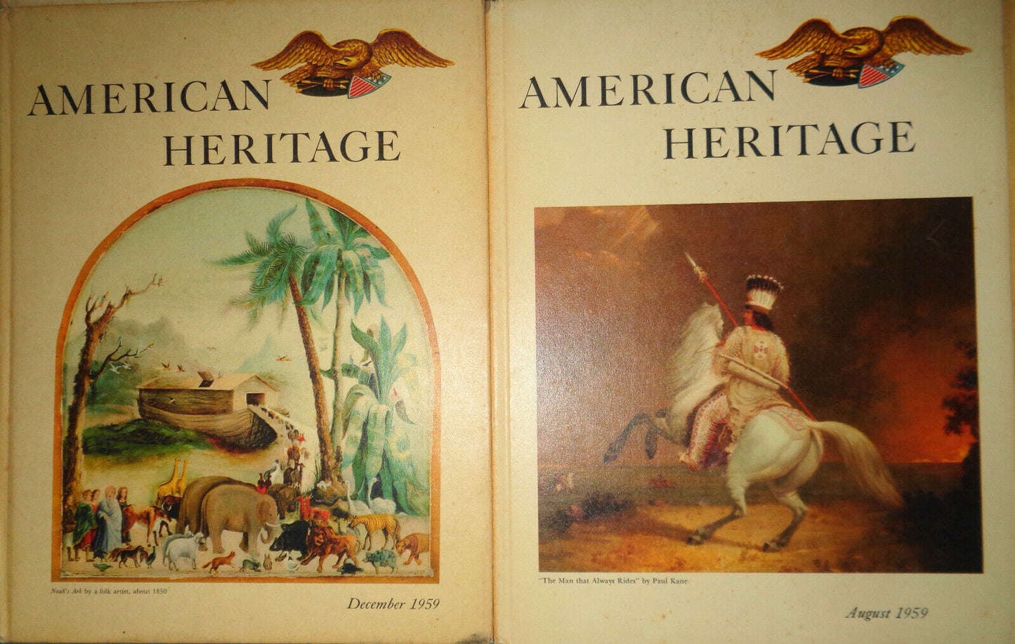 12 issues of American Heritage Lot - 1957 - 1965 - - hardcover magazines