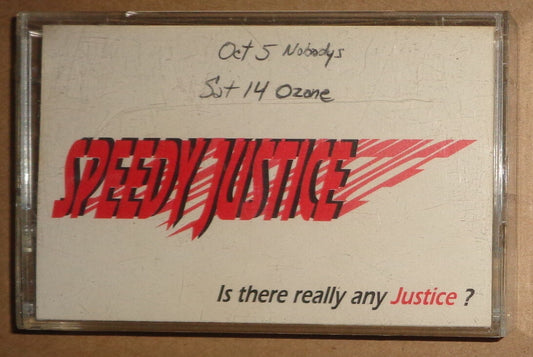 Speedy Justice  - Rare Rock Demo Cassette 1991 - Brian Plaine - 4 Tracks