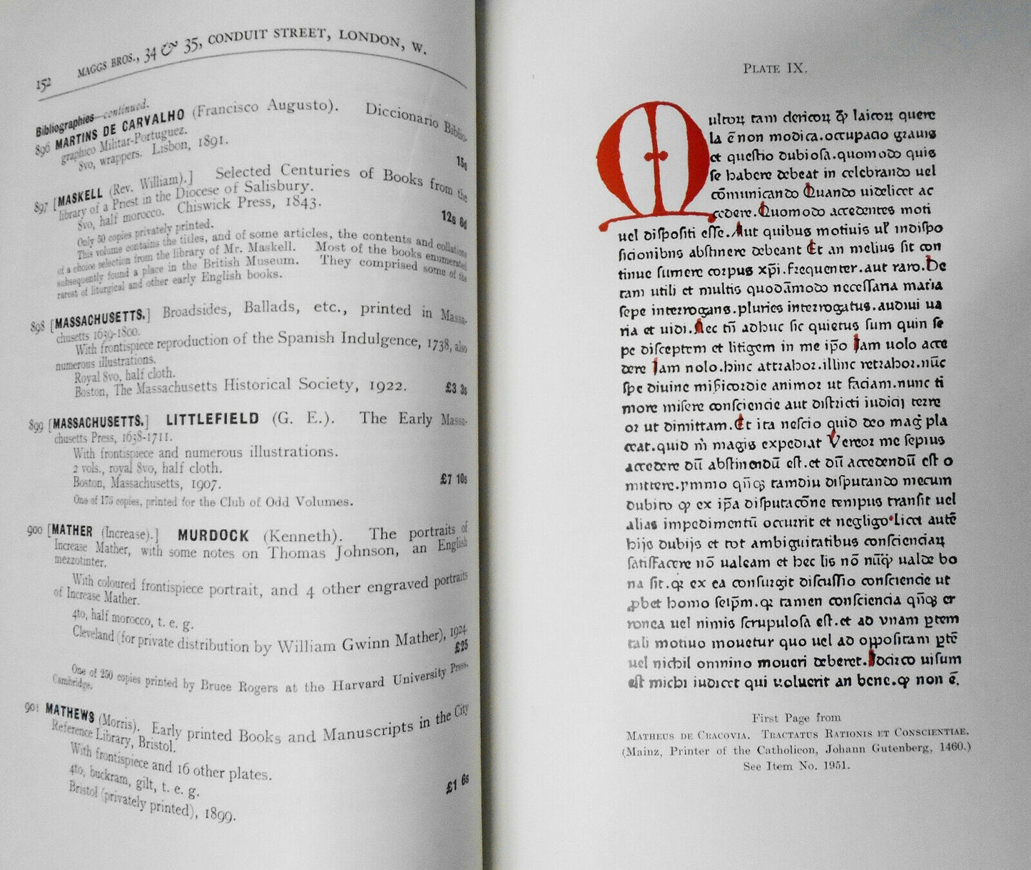 Bibliotheca typographica:  Maggs Bros. Catalog 509 - 1928