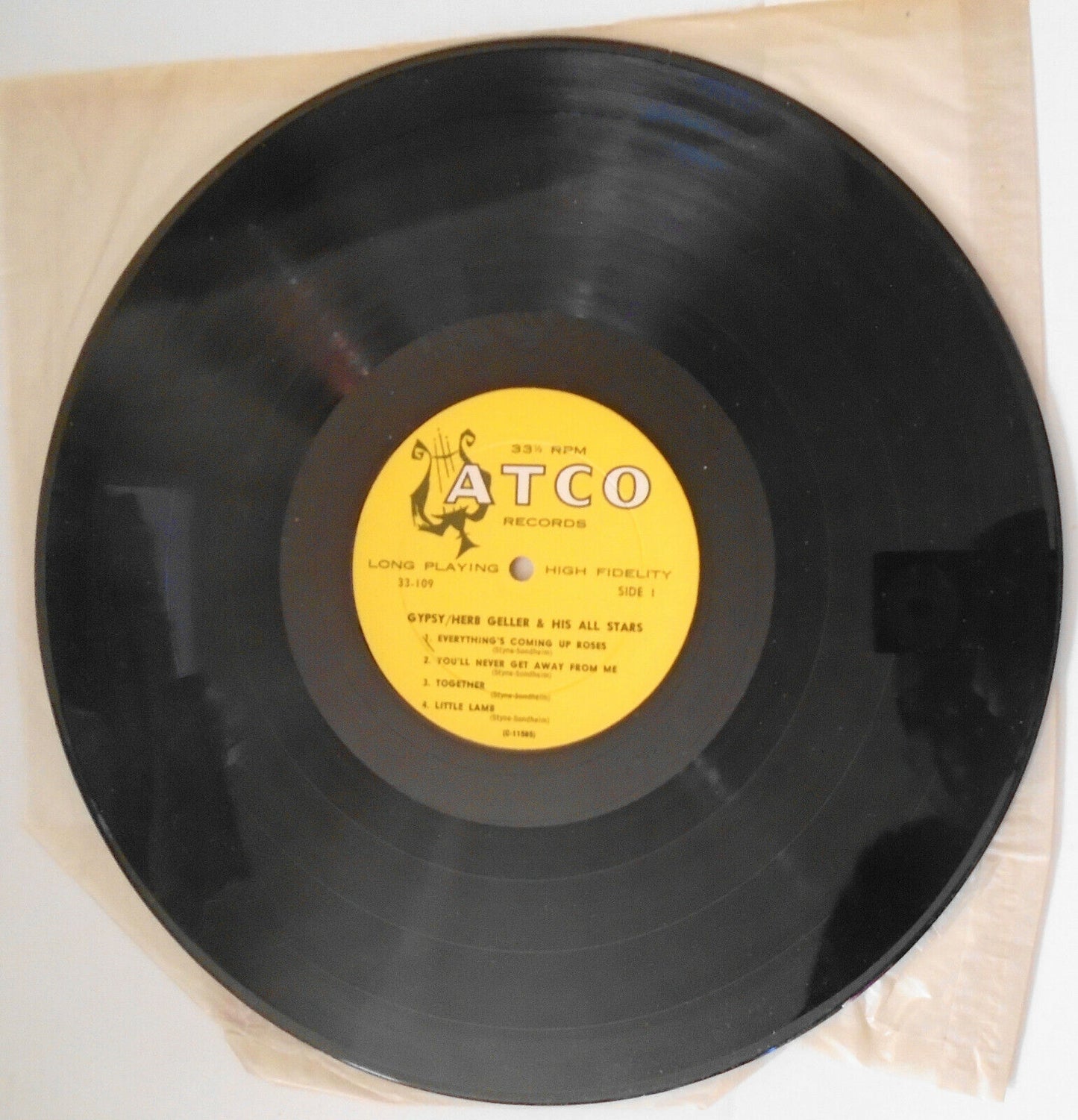 Gypsy:  Jule Styne & Stephen Sondheim's Music LP - Herb Geller And His All Stars