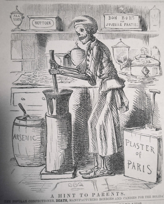 A Hint To Parents - Harper's Weekly, Original Caricature Print December 11, 1858