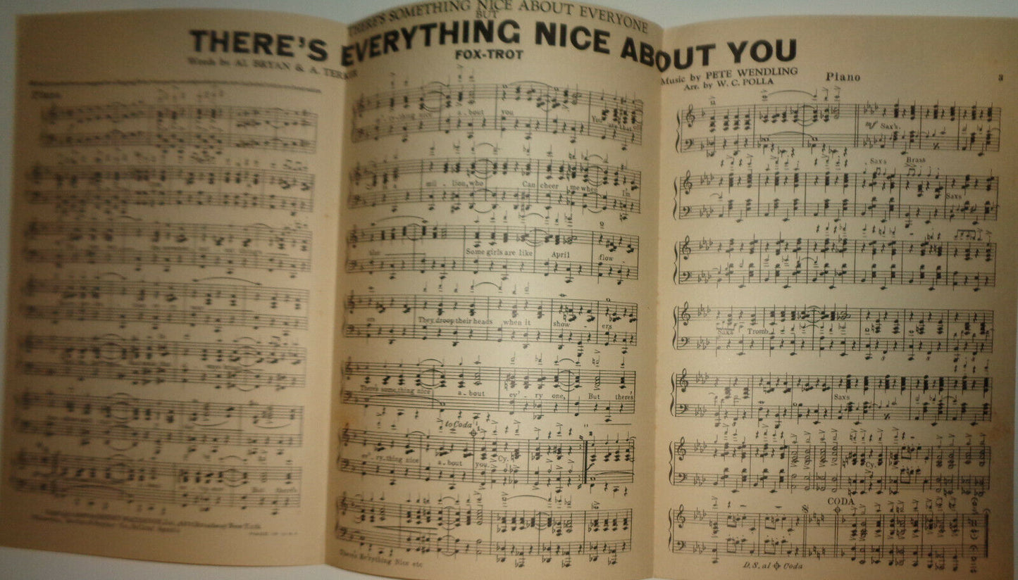 There's everything nice about you, by Alfred Bryan, et al 1927  for orchestra