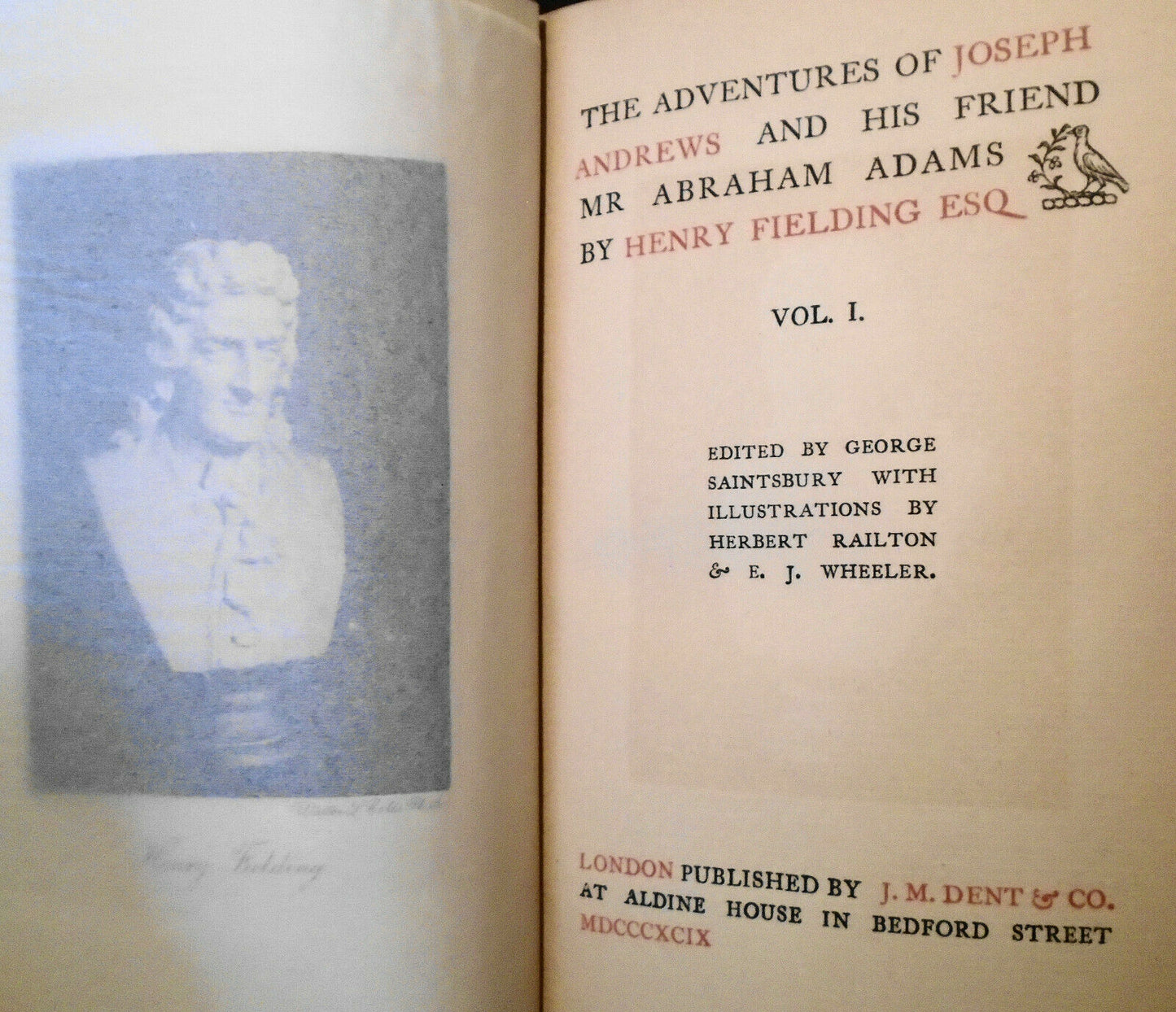 1899 Fielding: The Adventures of Joseph Andrews and his friend Mr. Abraham Adams