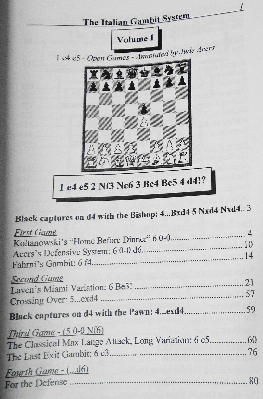 The Italian Gambit System: A Guiding Repertoire for White - 1. e4! (Chess Book)