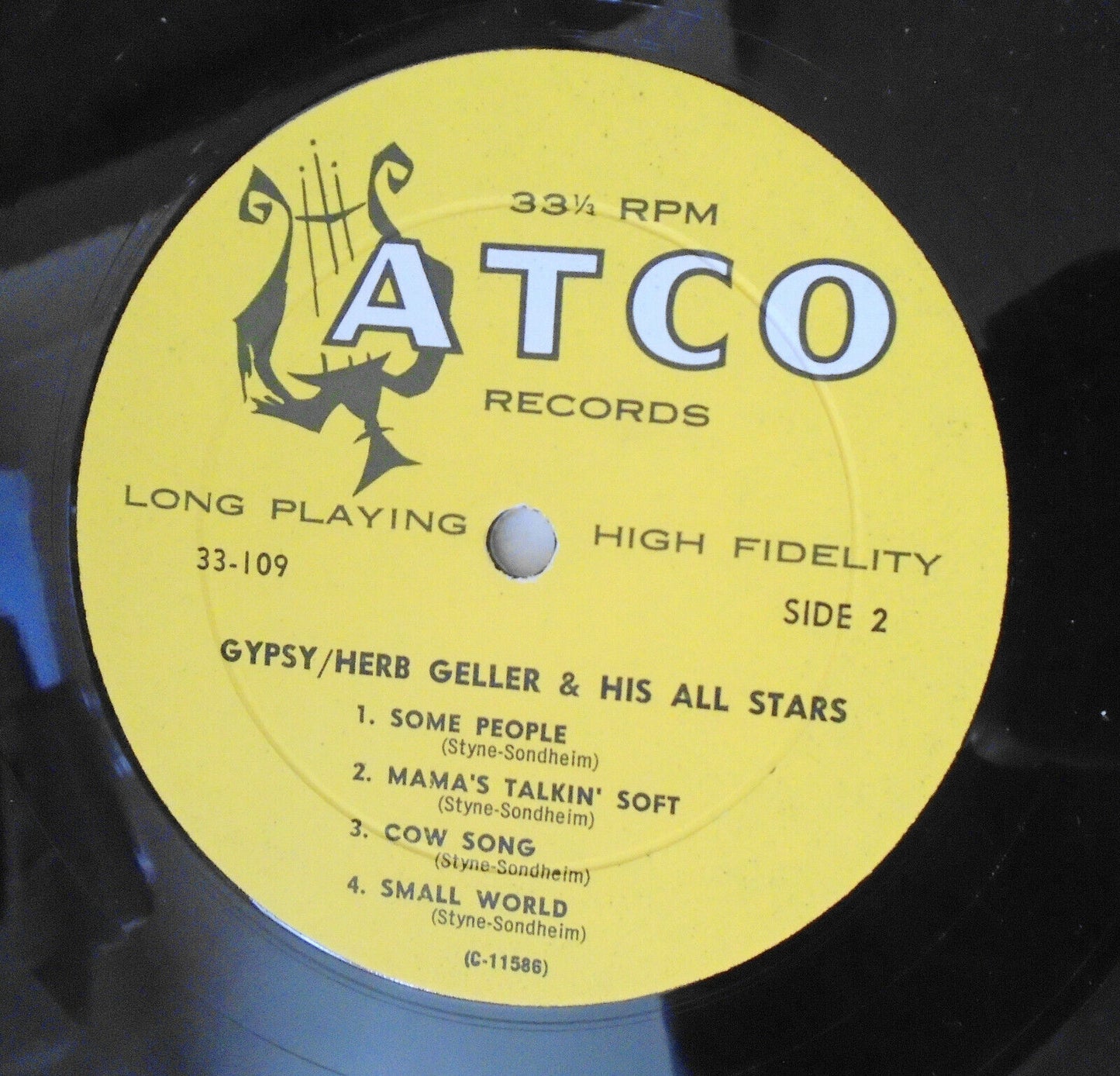 Gypsy:  Jule Styne & Stephen Sondheim's Music LP - Herb Geller And His All Stars