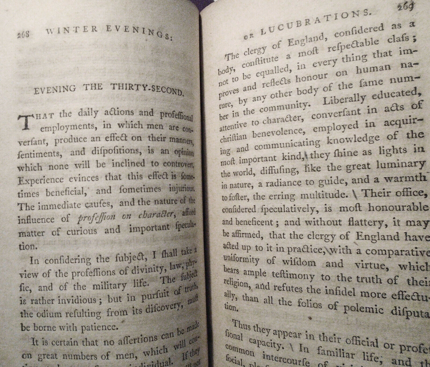 1790 Winter evenings: or, lucubrations on life and letters : By Vicesimus Knox