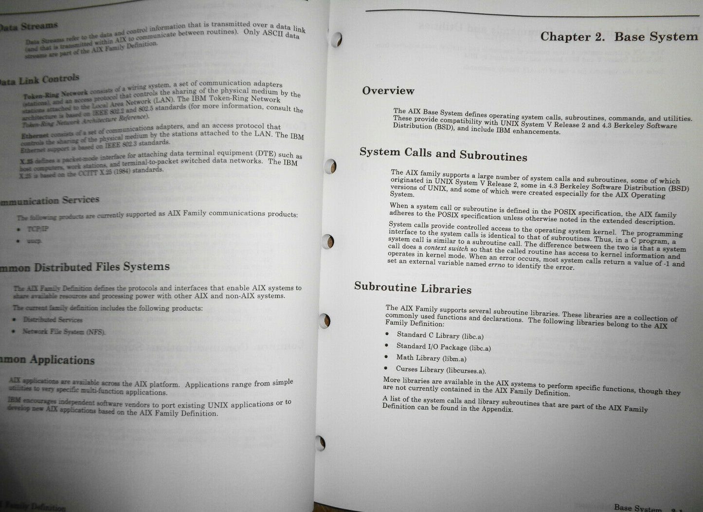 IBM AIX Family Definition Overview. First Edition, July 1988