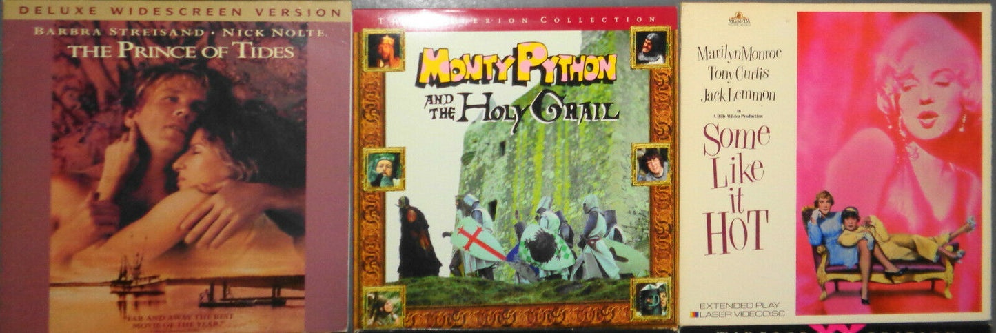 9 Laserdisc Lot: Prince Of Tides Monty Python Some Like It Hot Interview Vampire