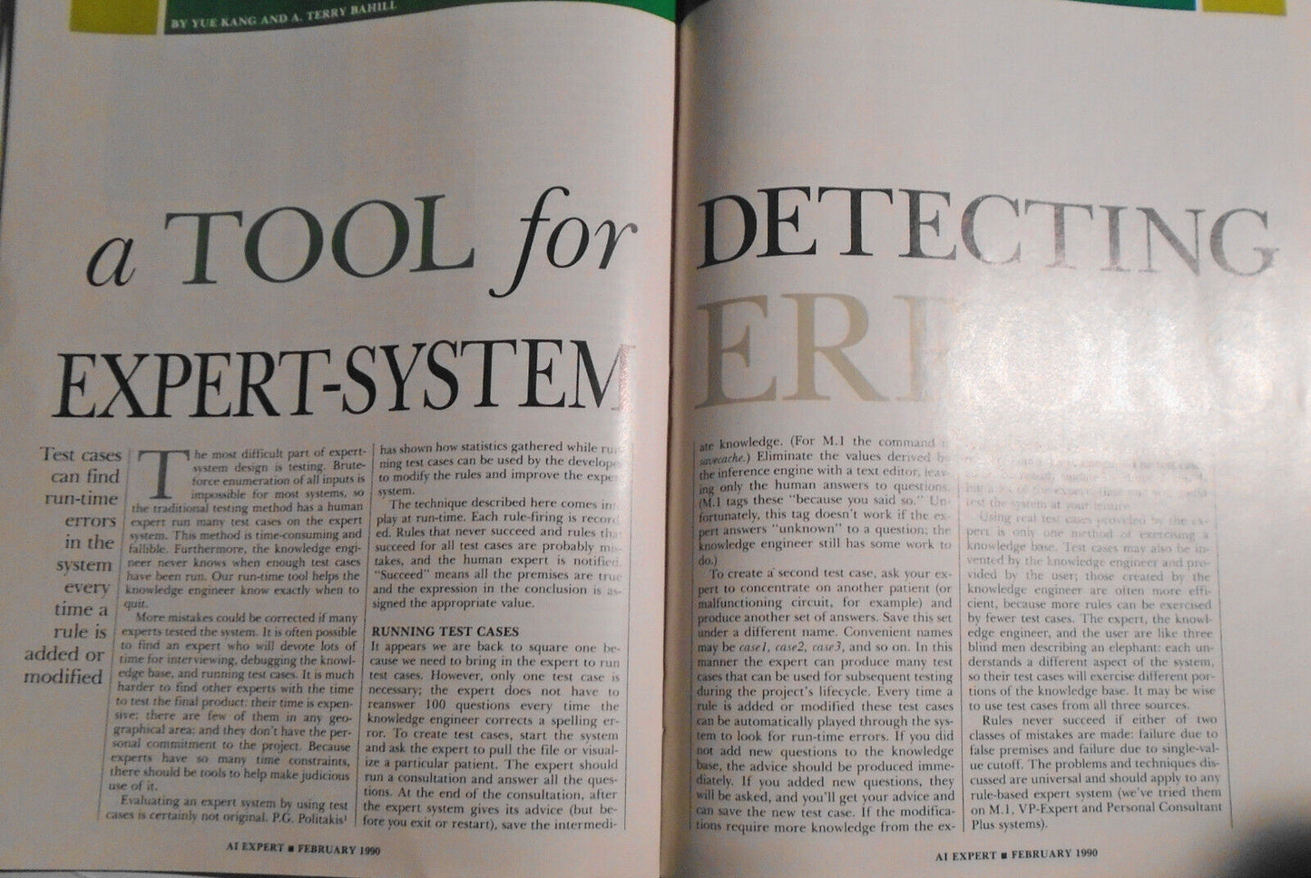 2 vintage Artificial Intelligence magazines : AI Expert, Dec. 1987 & Feb. 1990