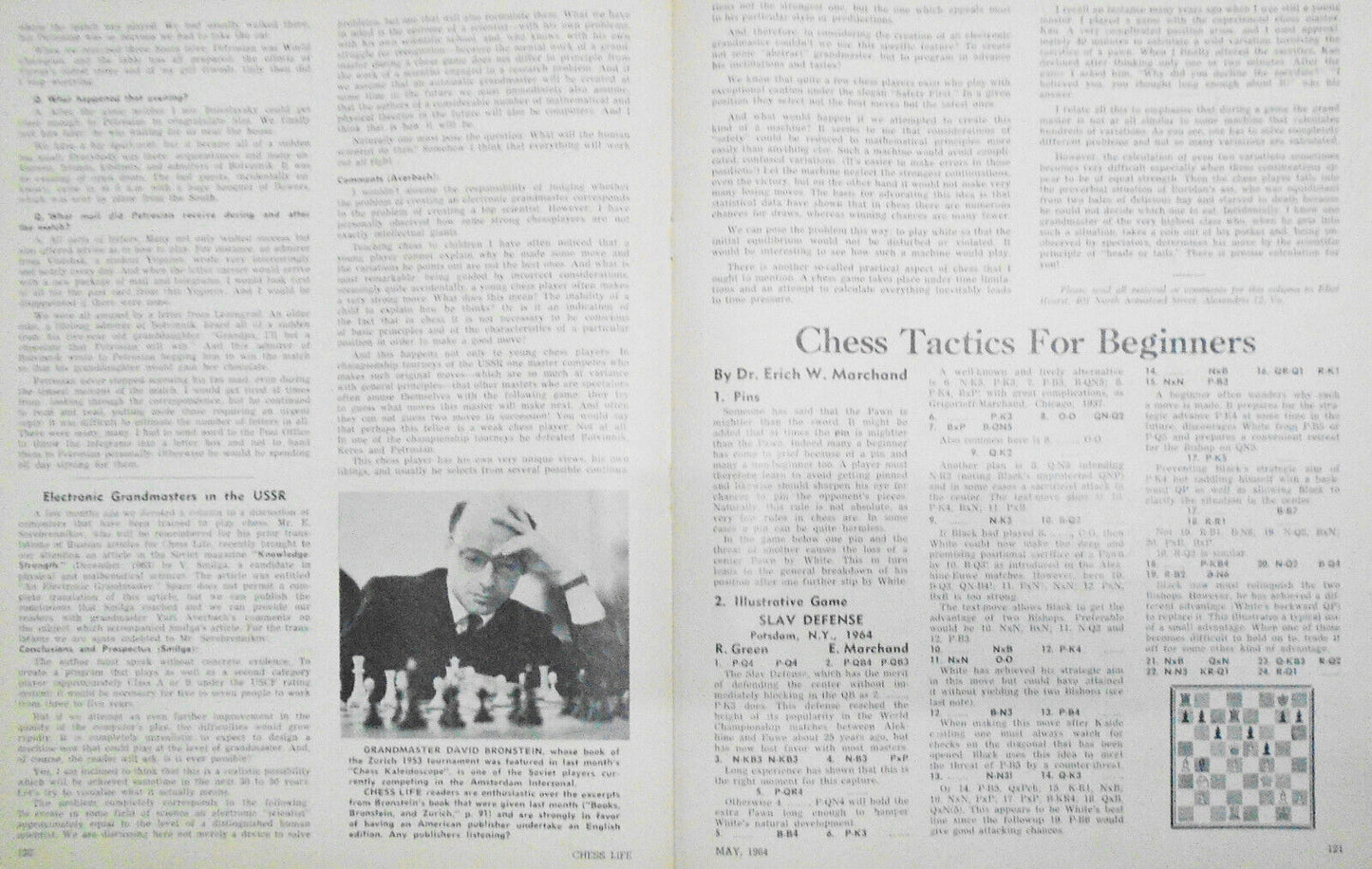 Chess Life, May 1964 : Bobby Fischer "exotic" photo; Amsterdam Interzonal, etc.
